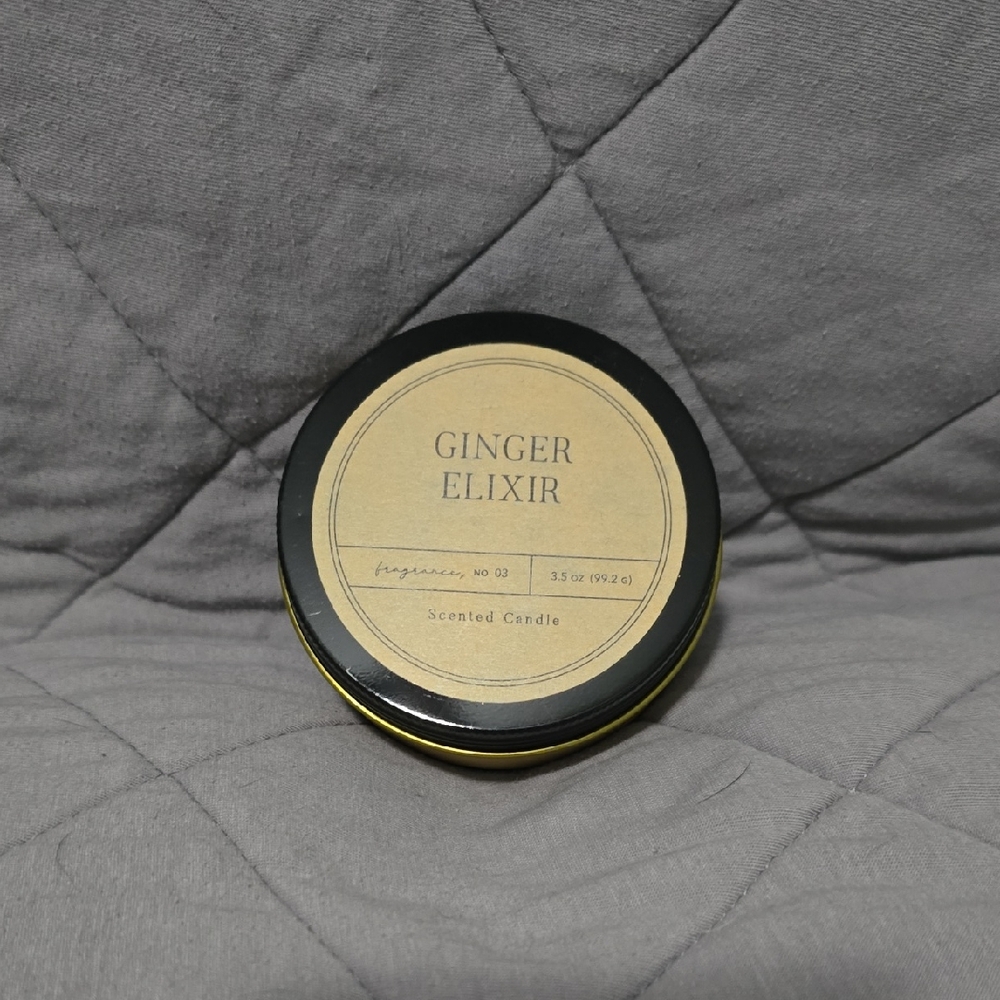 Ginger Elixir Scented Candle - Black and Gold